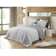 thumbnail image 2 of Reversible Natural Crinkle Fabric Ultra Soft Solid Duvet Cover Set - Beautiful Button Closure, 2 of 3
