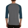 thumbnail image 4 of Ohufall Mens 3/4 Sleeve Henley Shirts Fashion Casual Colorblock Button Crew Neck Tops Plus Size Stretchy Loose Pullover Shirts for Men, 4 of 7