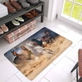 thumbnail image 3 of MKHERT Horse Herd Run in Desert Sand Storm Against Dramatic Sky Doormat Rug Home Decor Floor Mat Bath Mat 30x18 inch, 3 of 3