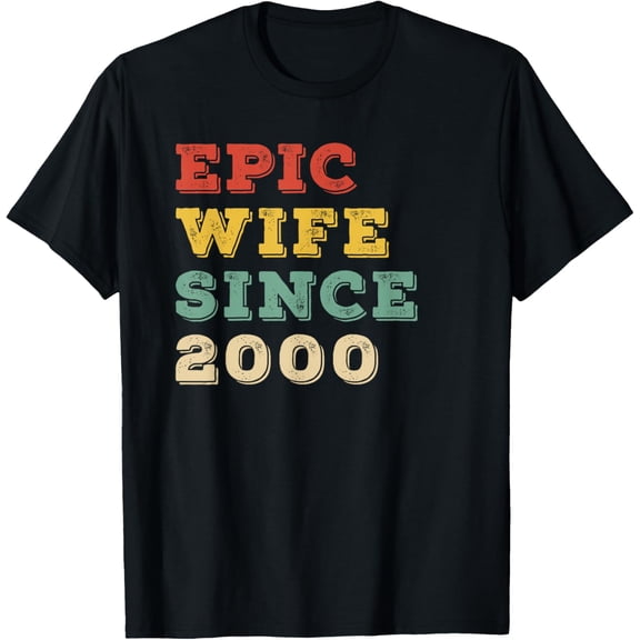 Premium Daily Comfort - Womens Epic Wife Since 2000 25th Wedding Anniversary T-Shirt
