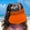Orange, variant on Delliss Sun Visor Hats for Kids Summer Solid Color Empty Top Hat Sunscreen Breathable Hat Cooling Headwear Visor for Running Outdoors Beach Hat Cap