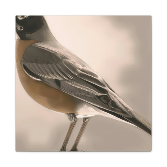 Robins in Reflection Art - Canvas