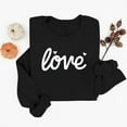 thumbnail image 4 of Valentines Sweatshirts for Women Love Heart Graphic Pullover Crewneck Long Sleeve Tops Valentine's Day Sweatshirt, 4 of 5