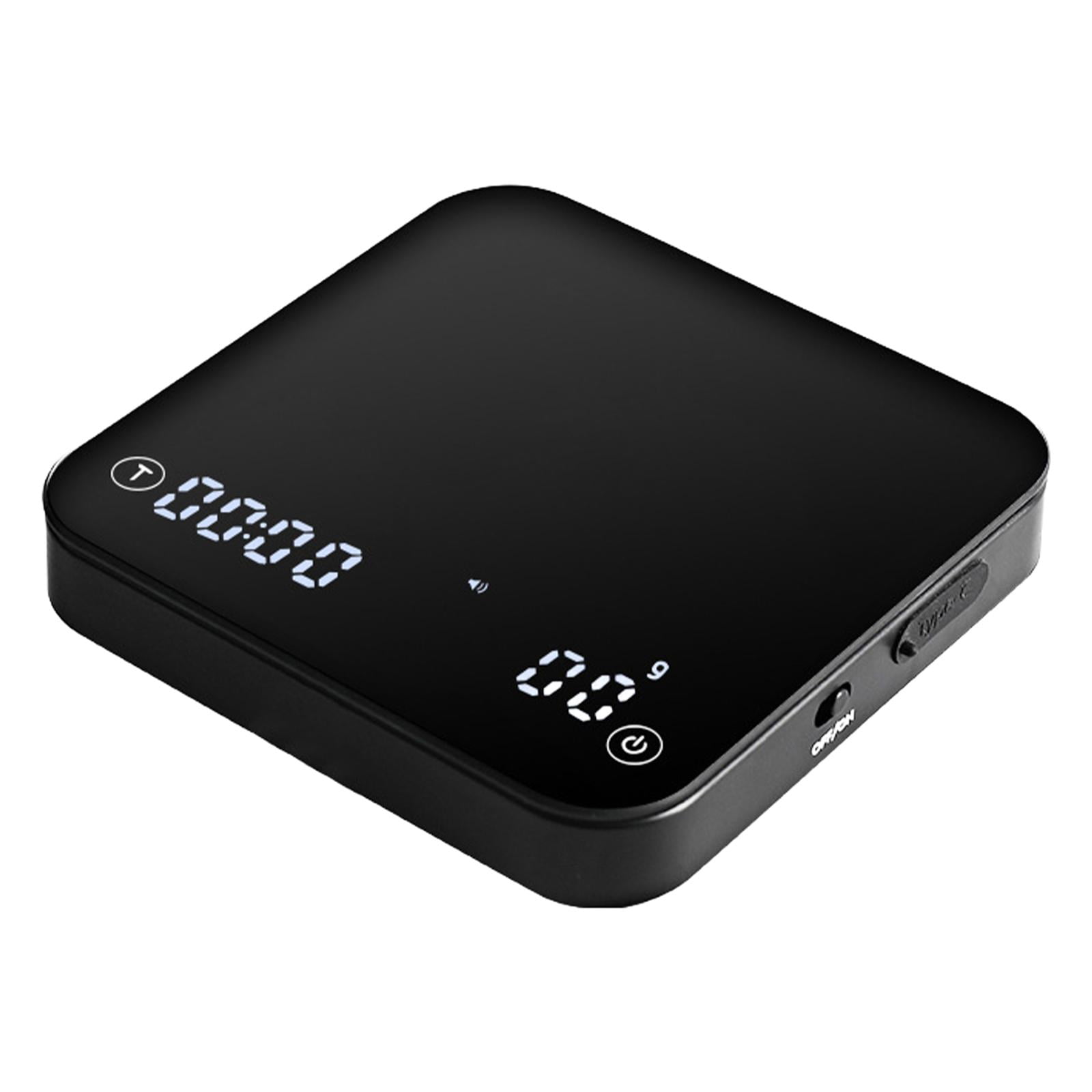 Fiocias Coffee Digital Scale with Timer Precision Professional Rechargeable Kitchen Food Black