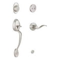 thumbnail image 2 of Plymouth Bright Brass Right-Hand Dummy Handleset with Flair Interior Lever, 2 of 2