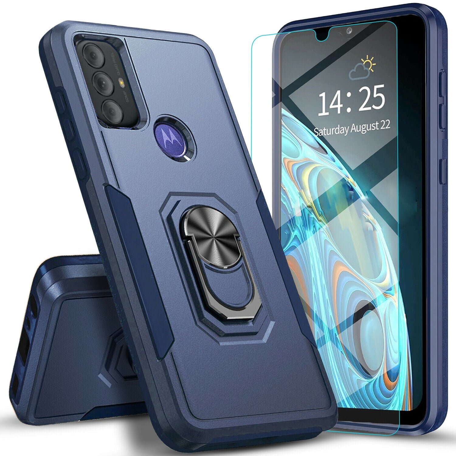 Circlemalls Case for Motorola Edge Plus 2022, Tempered Glass Screen