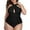 Black, variant on Sngxgn Women's Swimsuit Tummy Control V Neck Bathing Suits(Black,XXL)