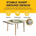 thumbnail image 4 of Farmhouse Green Garland Table Cloths for 5 Foot Rectangle Tables, Spring Vintage Black Plaid Beige Patio Waterproof Elastic Fitted Tablecloths, Washable Rectangular Table Cover for Camping, 4 of 8