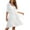 B-White, variant on Women Swimsuit Cover Up Mini Beach Dress Button Down T Shirt Blouse Tops V-Neck Tunic Cover Ups