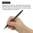 thumbnail image 3 of Unique Bargains 6 Pcs Stylet en Métal Stylo-Bille 2 en 1 Universel Stylo à Encre Rétractable avec Pointes de Stylet, Noir, 3 of 7