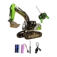 thumbnail image 1 of Excavadora de juguete con control remoto, excavadora/bulldozer de juguete con giro de 360 ​​grados Verde, 1 of 9