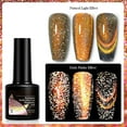 thumbnail image 4 of Cat Eye Gel Nail Polish, 9D Cat Eye Gel Nail Polish, Chameleon Galaxy Magnetic Polish Soak Off U V Light, Double Magic Colors Professional Use for Salon Christmas Gift, 4 of 6