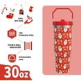 thumbnail image 3 of Ghost Halloween Gifts for Women Girls, Cute Spooky Stainless Steel Insulated Travel Coffee Cup, 30 oz Tumbler with Top Handle and Flip Straw, Holiday Birthday Water Bottle for Him Her, 3 of 6
