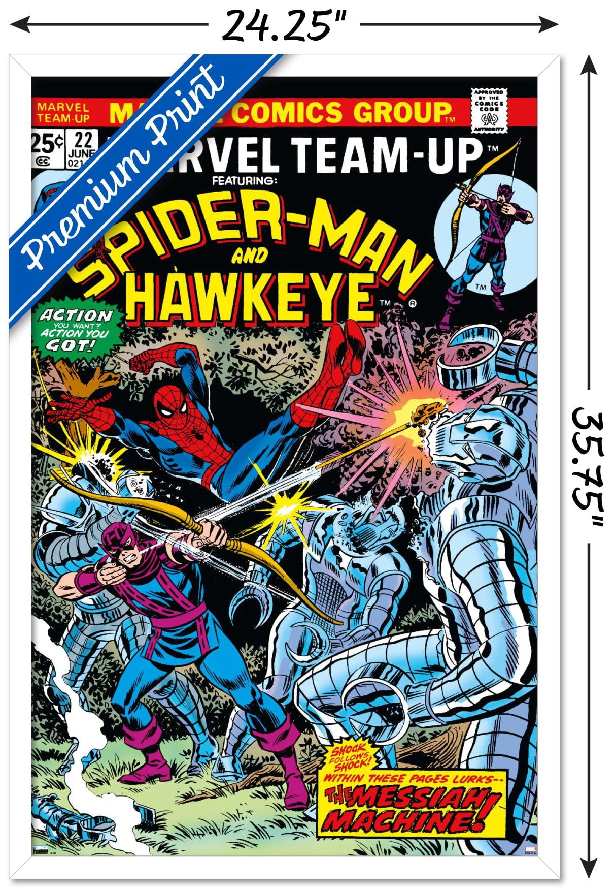 Marvel Comics - Hawkeye and Spider-Man Wall Poster, 22.375" x 34", Framed