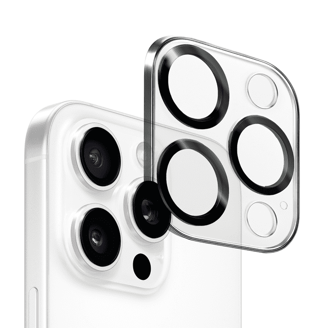Mica de Cámara Cristal Deluxe 2mm para iPhone 14 Pro / 14 Pro Max – Protección Vidrio Templado Negro, Alta Claridad y Ajuste Perfecto
