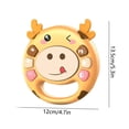 thumbnail image 3 of Yellow Infant Hand Drum Toy With Silicone Teether Grip Training Early Educational Percussion Instrument 6.3 Inches 0.26 Lbs Safe Material Portable Fun Learning Activity, 3 of 7