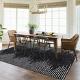 thumbnail image 2 of 4x6 Washable Rug for Living Room Bedroom Classroom Neutral Nursery Rugs Distressed Office Carpet Modern Striped Farmhouse Rugs Black Rug, 2 of 8