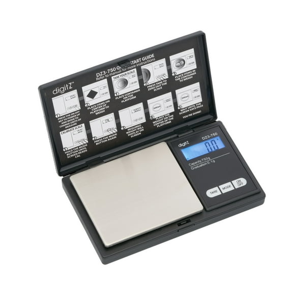 DZ3-750 DIGITAL POCKET SCALE, BLACK, 750G X 0.1G