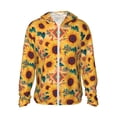 thumbnail image 1 of Balery Bohemian Sunflower Sudadera ligera de manga larga con capucha y protección solar UPF 50+ para hombre y mujer, ideal para pesca y running-Small, 1 of 7