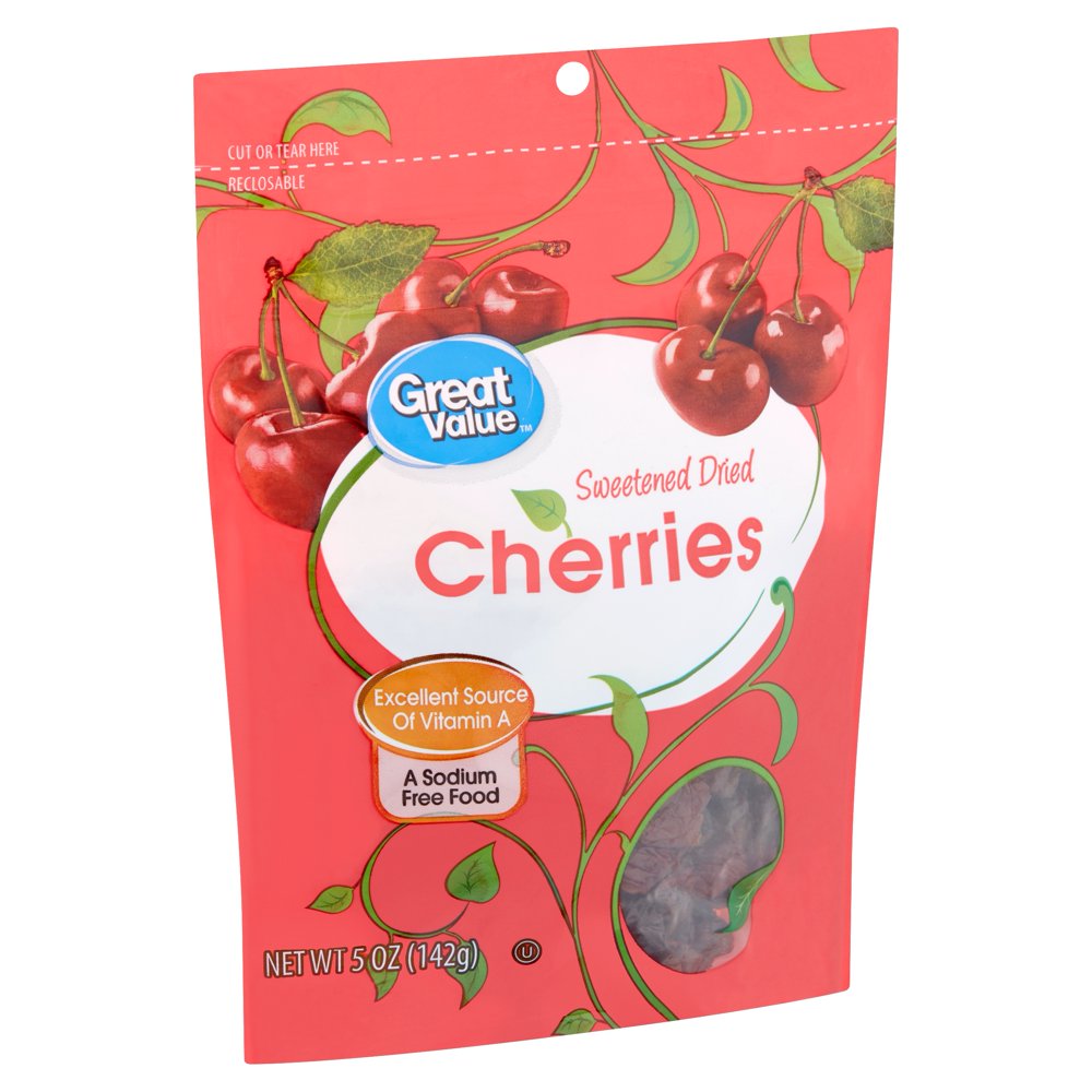 Great Value Dried Cherries, Sweetened, 5 oz