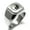Silver, variant on Stainless Steel Sacred Lotus Yin Yang Engraved Square Flat Top Biker Style Polished Signet Ring