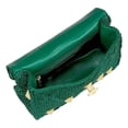 thumbnail image 6 of Valentino Garavani Roman Stud Medium Shoulder Bag Metallic Green Lurex, 6 of 7