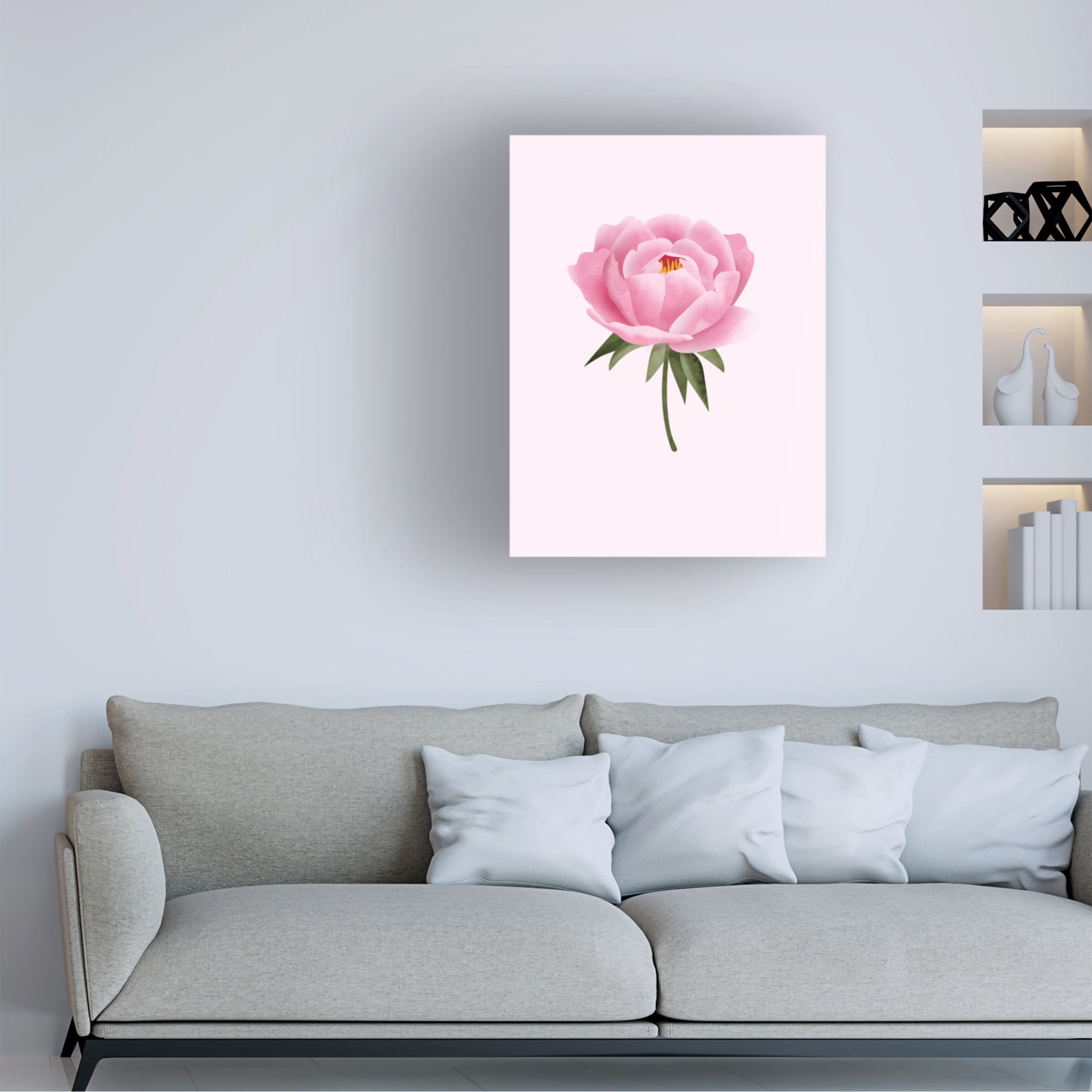 Trademark Fine Art Rosana Laiz Blursbyai Peony statement Canvas Wall Art
