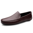thumbnail image 3 of Men's Casual Loafers Slip On Leather Shoes Comfort Driving Shoes Moccasins Classic Penny Loafer Flats Boat Shoes, 3 of 10