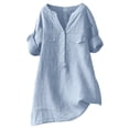 thumbnail image 2 of WCJM Women's Cute Summer Sunflower T Shirts Vintage Funny Short Sleeve Women's Short Sleeve T-Shirt Loose Shirt Top Stand Solid Color Medium Sleeve Collar Casual Women's Shirt Women's Shirt, 2 of 6