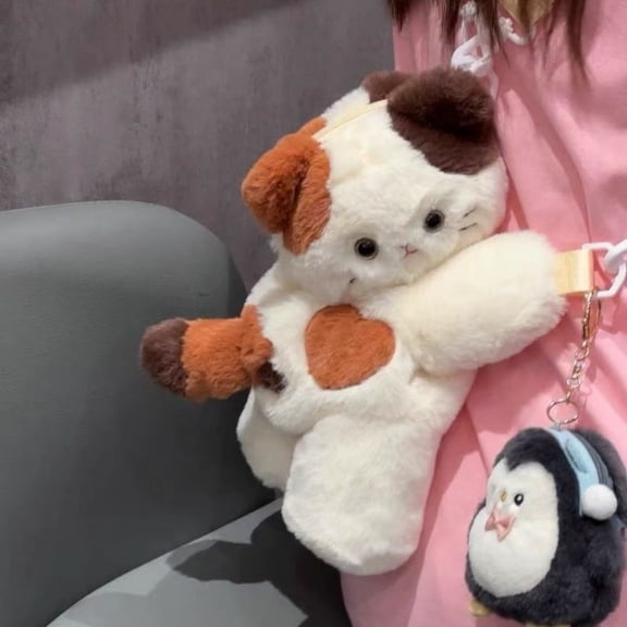 Plush Backpack,Cat Bag,Animal Backpack,Cute Cartoon backpack,Plush Bag