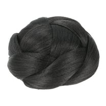 Mutmorningal Braided Hair Bun Hair Piece, Updo Braided Hair Bun Braided Chignon Hairpiece with Comb for Dancing Party Costume ( 1B )