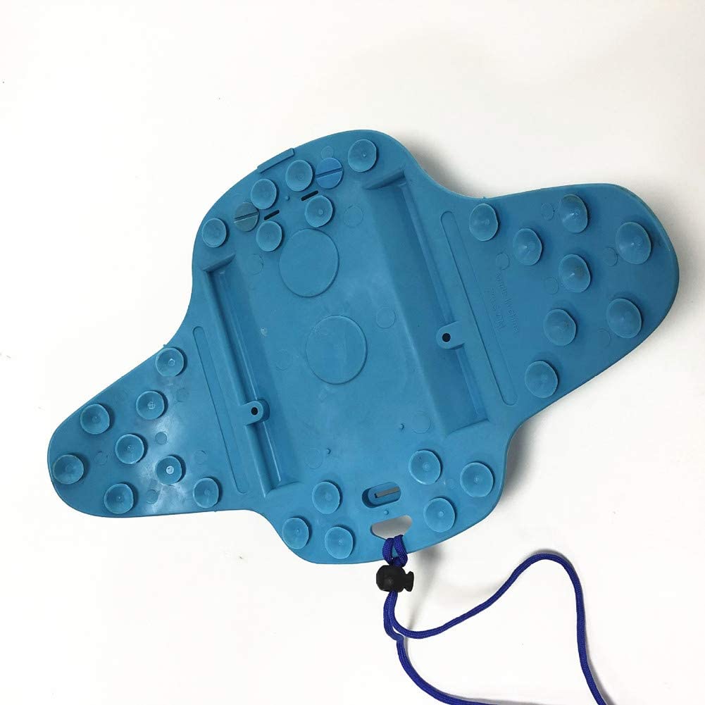 Foot Scrubber with Pumice Stone Brush Feet Massager SPA Cleaner with Non-Slip Suction Cups,Callus Remover for Shower Floor(Blue with Pumice Stone)