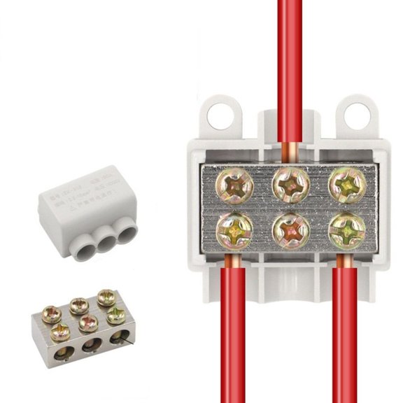 ZK-316/506/516/1310/1316 Splitter Wire Connector Electrical Cable Junction Box Terminal Block Quick Wire Connector Terminal High Power Branch Terminal Block T-type Wiring Terminal ZK-316