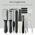 thumbnail image 3 of 15pcs Exfoliating Pedicure Peeling Foot Care Dead Skin Remover Foot Manicure Set, 3 of 9