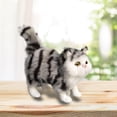 thumbnail image 4 of simhoa Cute Miniature Simulation Cat Figures Birthday Gift Collection Decoration Small Gray, 4 of 8