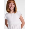 thumbnail image 4 of Wonder Nation Girls' Peplum Top with Short Sleeves, Sizes XS-XXL & Plus, 4 of 7