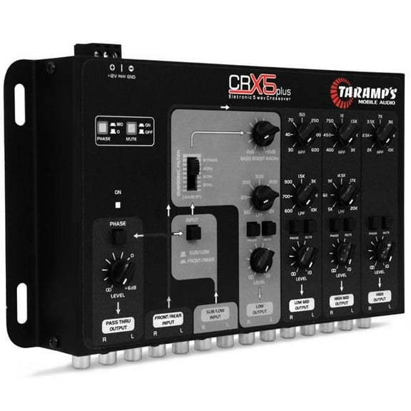 Taramps CRX5 Electronic Crossover 4-Band Home Stereo Equalizer