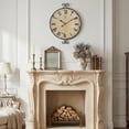 thumbnail image 4 of MODE HOME 17 Inch Vintage Wrought Iron Wall Clock, Retro Gold Finish, Silent & Battery Operated Decorative Clock for Living Room, Kitchen, Bedroom, 4 of 9