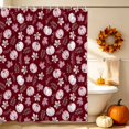 thumbnail image 5 of Pink Pumpkins Fall Shower Curtains for Bathroom, Autumn Thanksgiving Botanical Blush Pink Waterproof Fabric Shower Curtain, Decorative Bathroom Curtain for Bathtub, 72"x72", No Hooks Included, 5 of 9