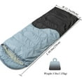 thumbnail image 2 of SUMMIT Sleeping Bag - 3 Seasons for Adults Kids Boys Girls Camping Hiking - Warm Cold Weather Lightweight Portable with Compression Bag for Backpacking in Spring, Summer, Fall and Winter, 2 of 5