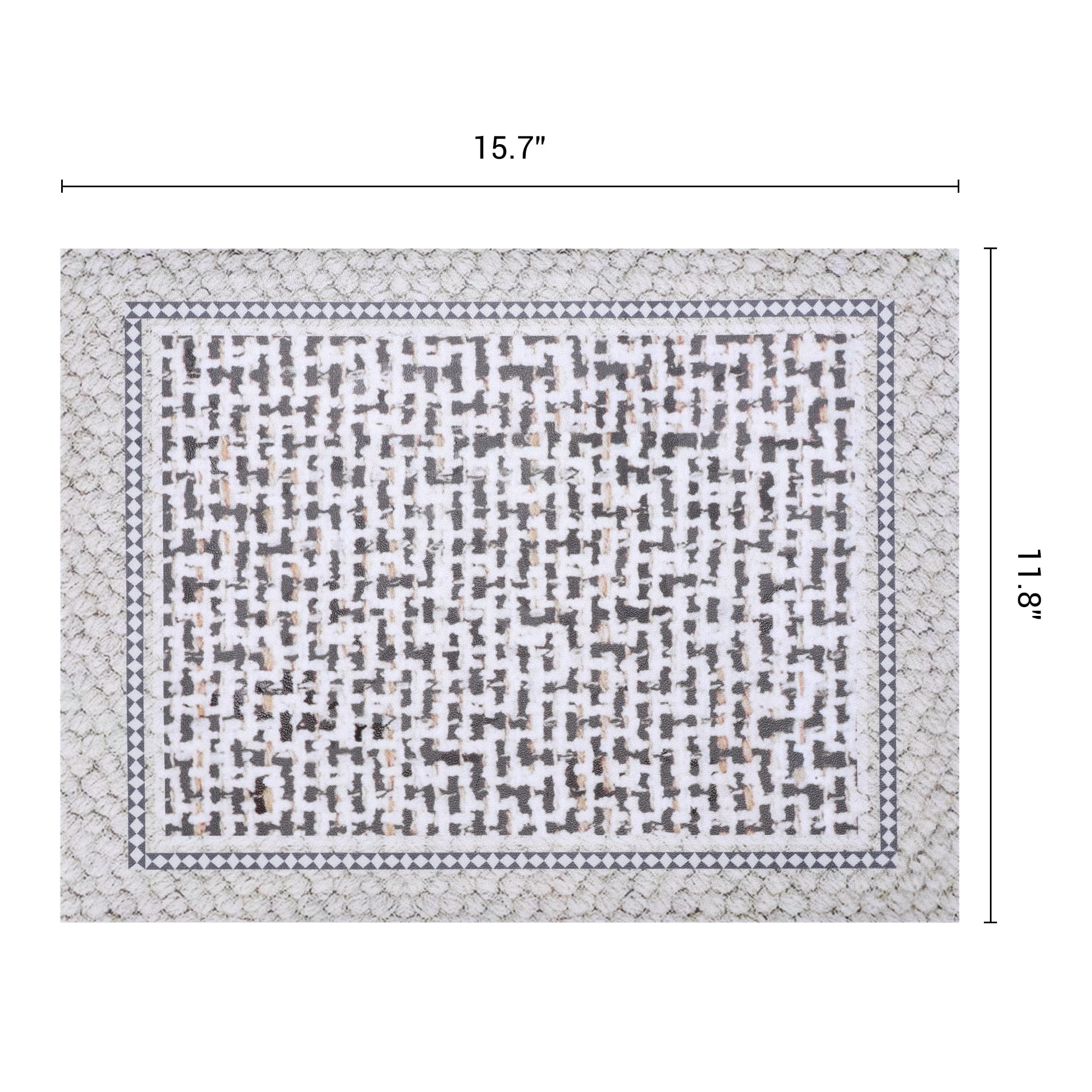 Unique Bargains 4pcs Faux Leather Heat Resistant Mats Beige 15.7"x11.8"