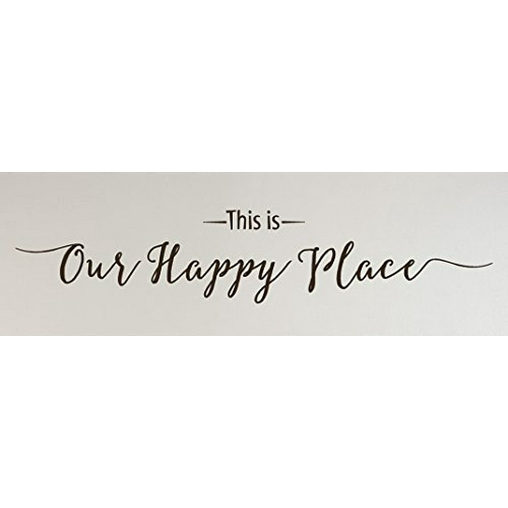 This is Our Happy Place Script Wall Decal Vinyl Lettering, 36 x 7