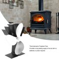 thumbnail image 3 of Ventilador para chimenea accionado por calor Estufa de 4 aspas con escudo ANGGREK  Otros, 3 of 8