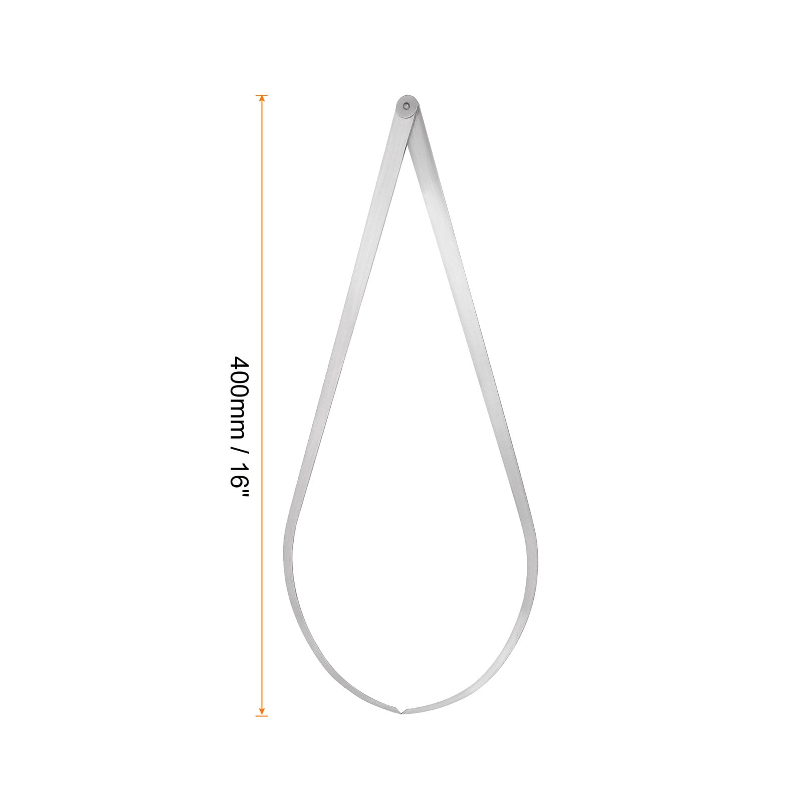Uxcell 2pcs Outside Caliper 400mm 16 Inch 410 Stainless Steel Firm Friction Joint for Internal Measurements