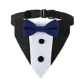 thumbnail image 2 of Dog Collar with Bow Tie, Tuxedo Style Bandana for Dogs, Quick Release Dog Collar for Small Medium Large Dogs, Black Formal Pet Accessory for Wedding Birthday Party, 1 Pack, 2 of 6