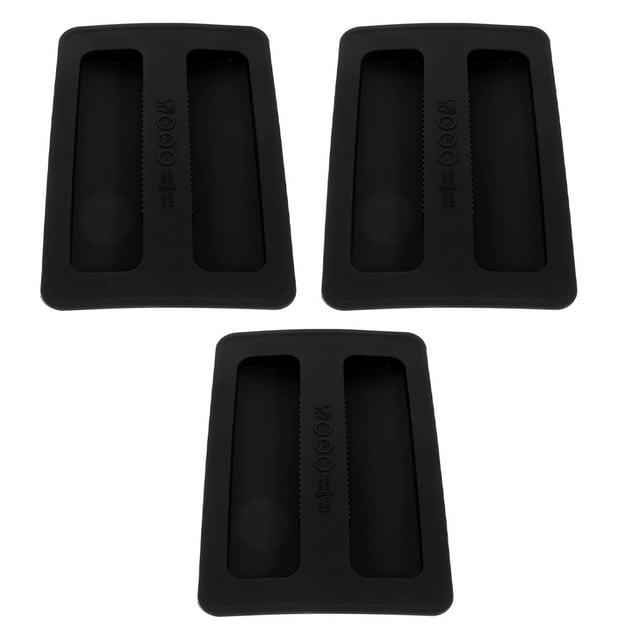 BESTYASH 3Pcs Silicone Toaster Lid Cover Black Easy Clean Dust Cover for Home Kitchen Appliances