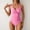 B170 Pink women swimsuit clearance under $5, variant on Women Swimsuit under $5! Xqxayjr One Piece Swimsuits for Women Ruched Twist Front Halter Slimming Bathing Suits Tummy Control Beach Swimwear Trajes De Para Mujer
