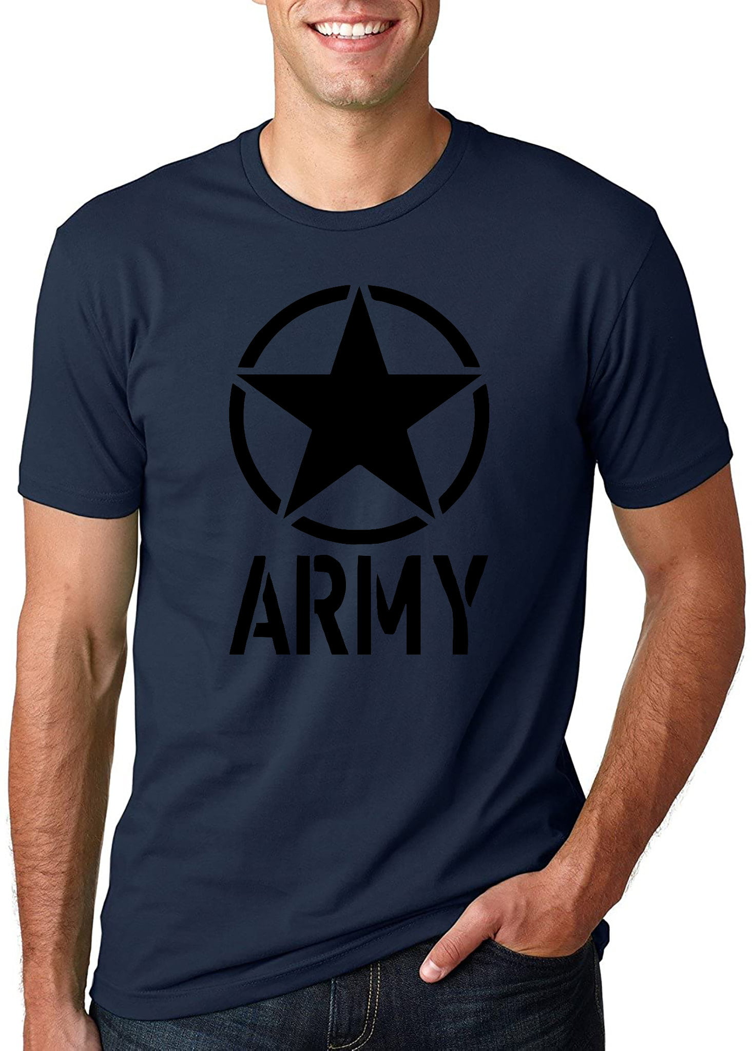 US Army Crest Adult T-Shirt Star Logo Chest 