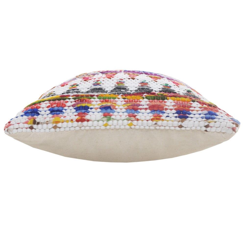 Harlow Hill Nomad 20" x 20" Geometric Adult Decorative Throw Pillow Cover, Ice White/Multicolor