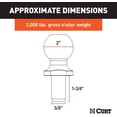 thumbnail image 2 of czcpp-40097 Chrome ATV, UTV, Lawn Tractor Hitch Ball, 2,000 lbs, 2-Inch Diameter, 5/8 x 1-3/4-Inch Shank, 2 of 4
